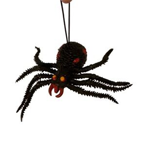 1990s Halloween Black Spider‎ Decoration Hanging Scary Prop Decor Creepy Horror